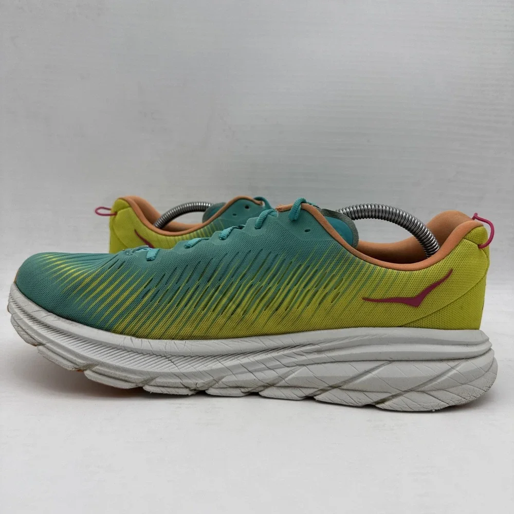 Hoka One One Rincon 3 Mens 11.5D Shoes Green Yellow Running Sneaker 1119395 CEPR - Picture 4 of 16